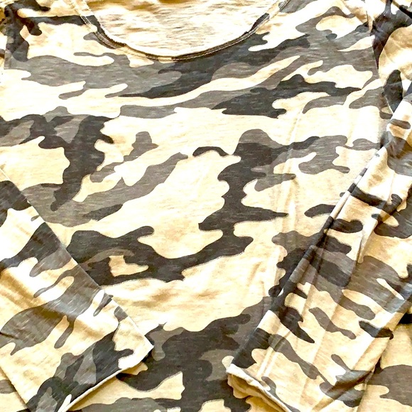 FRENCH 100% COTTON GLITZY ARMY PRINT LONG SLEEVE - Picture 4 of 7